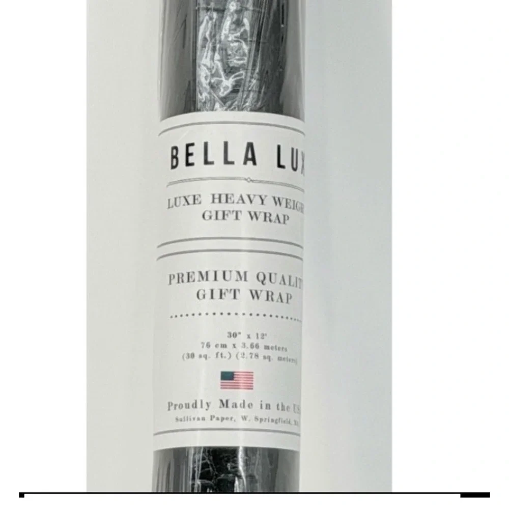 Bella Lux Black Crocodile Embossed Heavy Weight Gift Wrap 30 SqFt Party 109-15